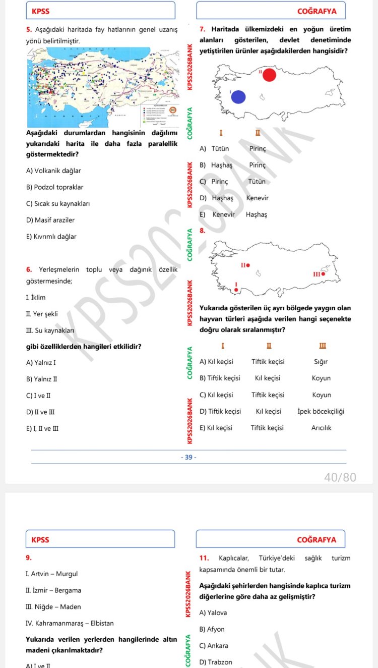 COĞRAFYA PDF SORU BANKASI