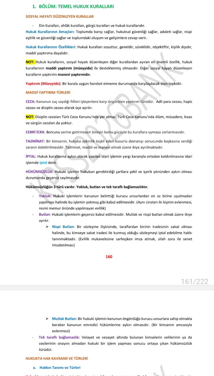KPSS ÖZET PDF NOTU