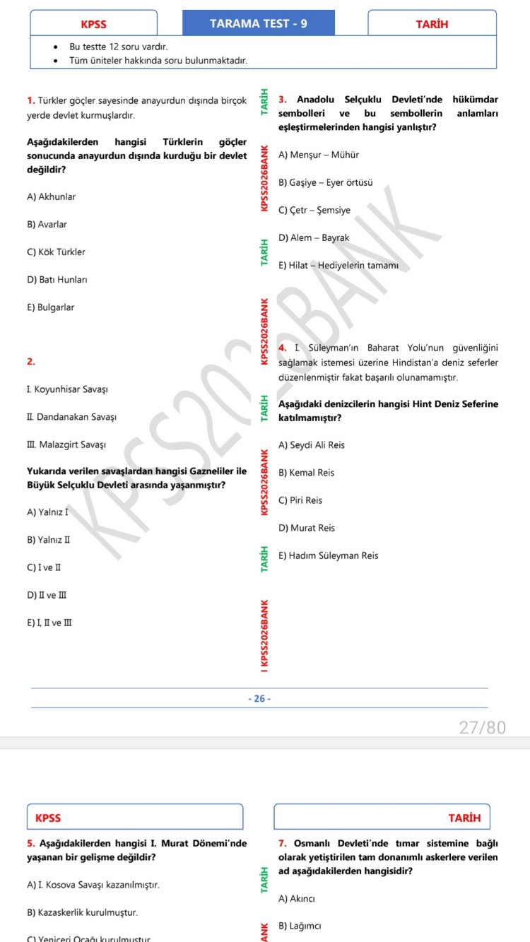 TARİH PDF SORU BANKASI