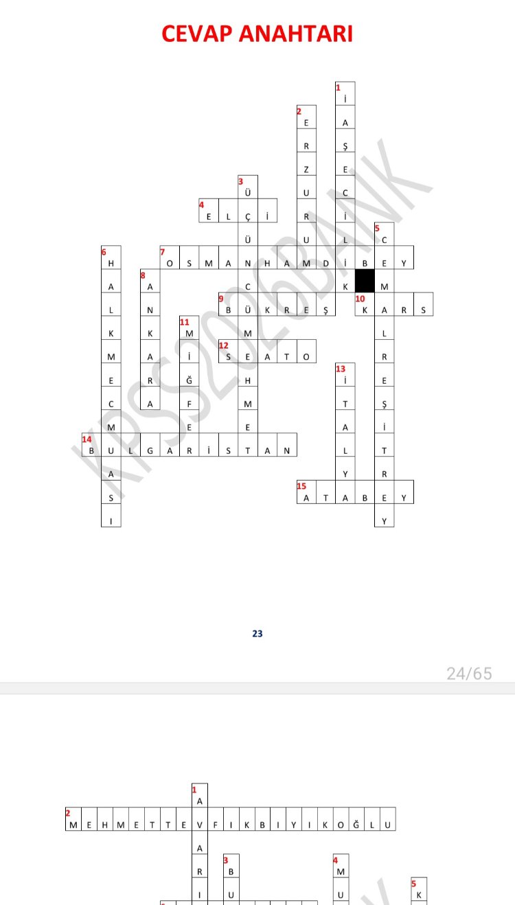 TARİH PDF BULMACA