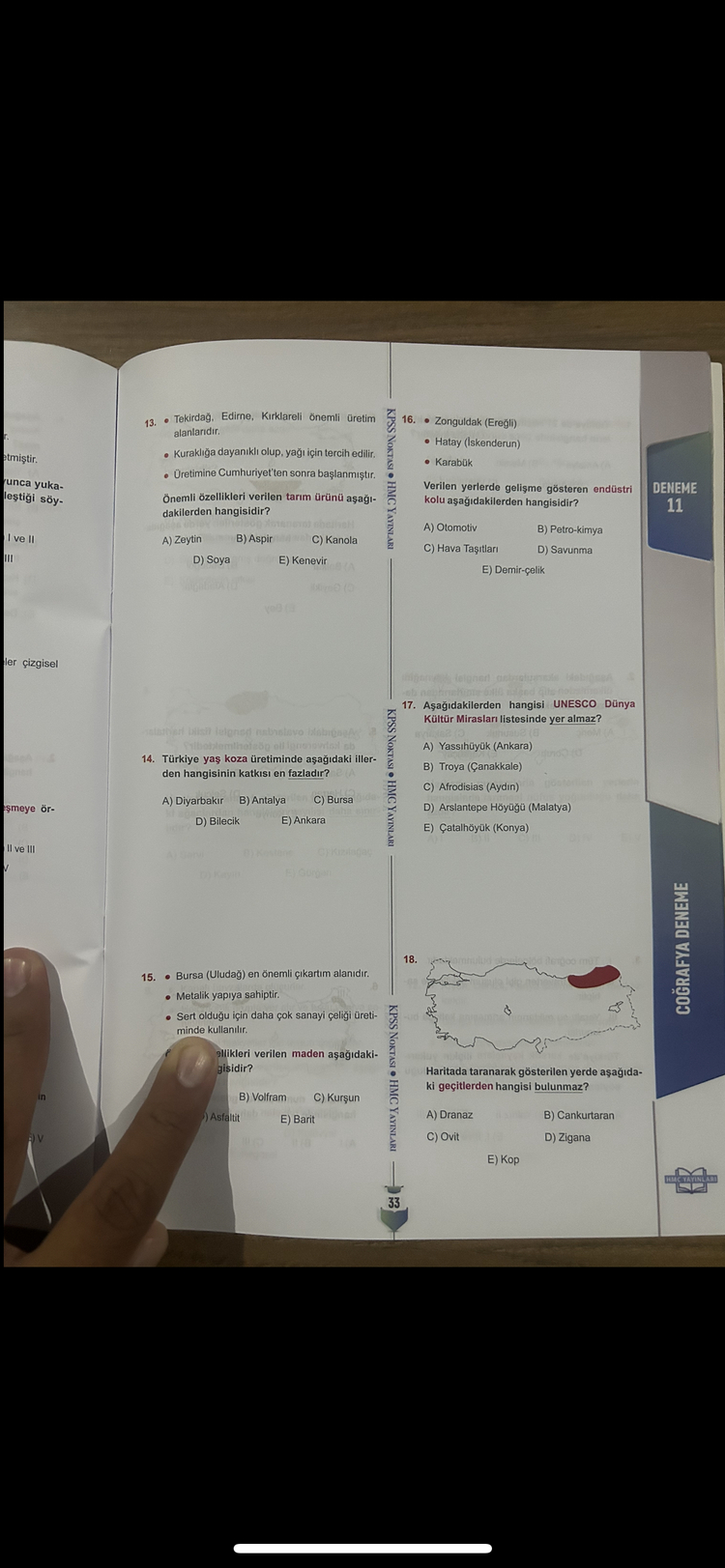 15 erli DİJİTAL (PDF) Coğrafya Denemesi ( Kitap Değil )