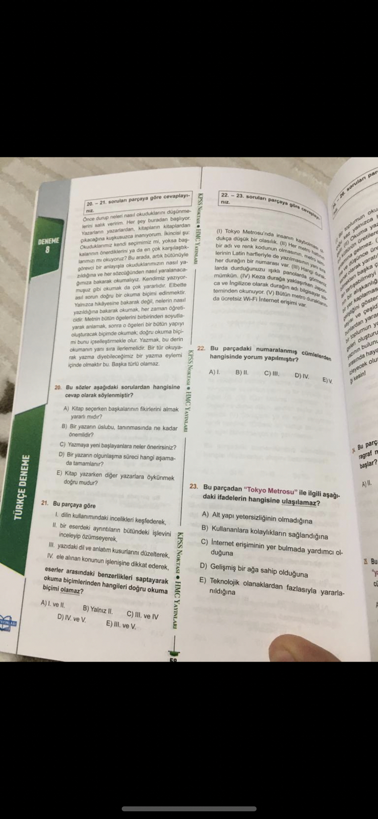15 erli DİJİTAL (PDF) Türkçe Denemesi ( Kitap Değil )