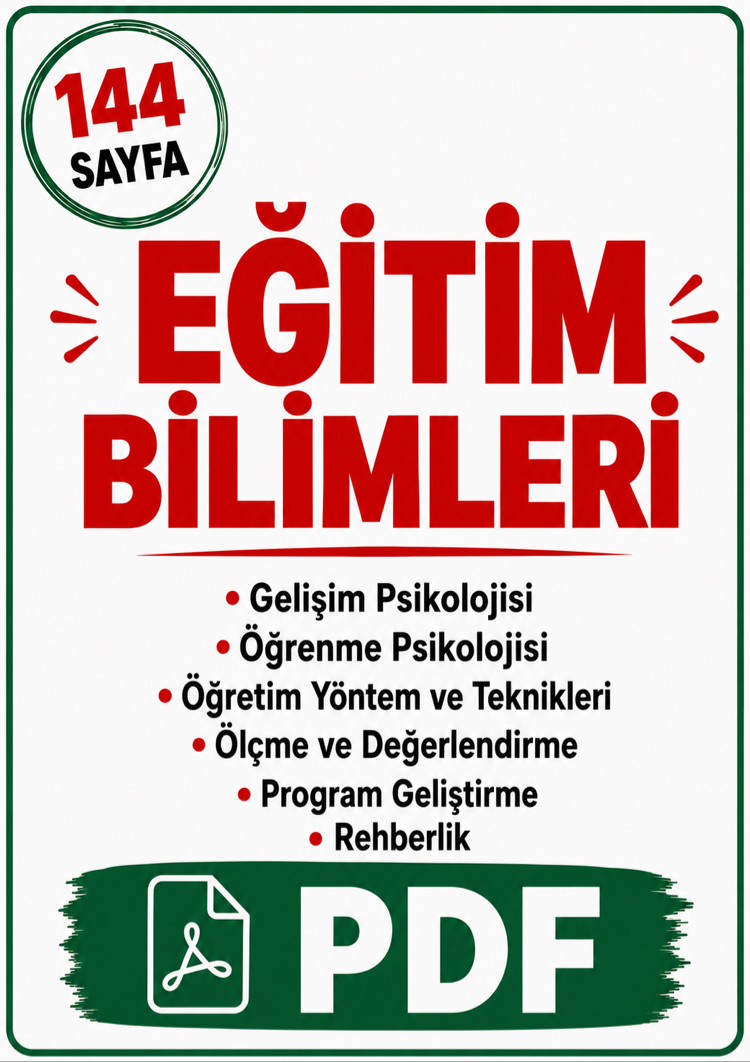 AGS Eğitim Bilimleri Pratik Konu Anlatımı PDF / DİJİTAL ( Kitap Değil )