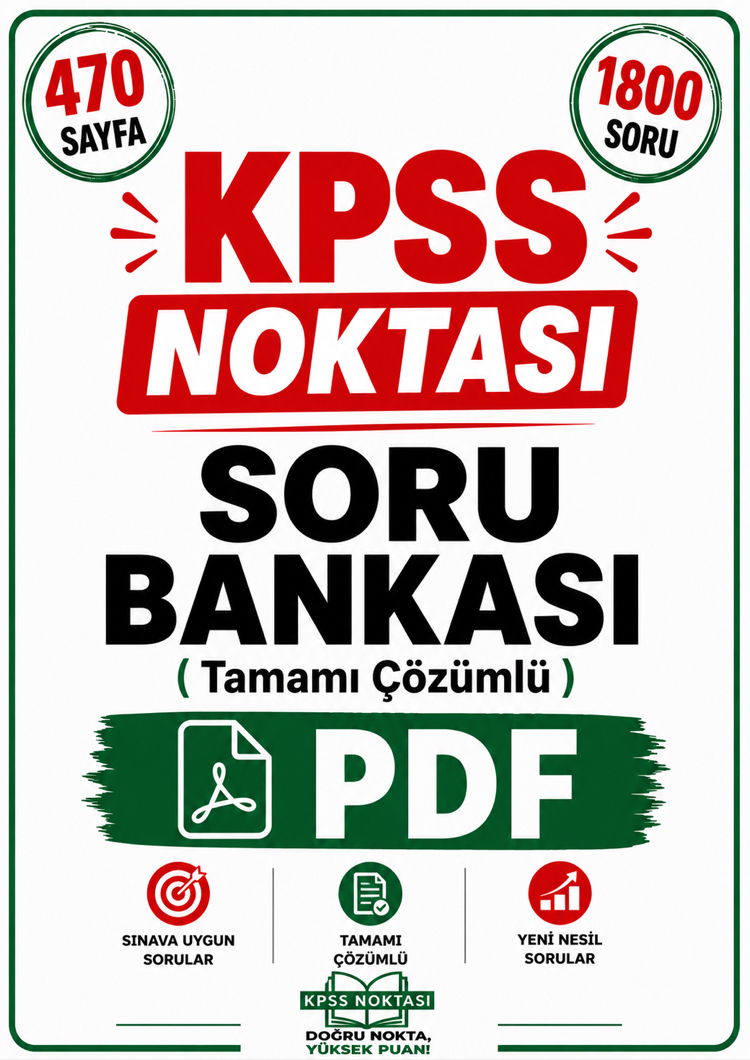 KPSS / AGS Genel Kültür Tamamı Çözümlü Soru Bankası PDF / DİJİTAL ( Kitap Değil )
