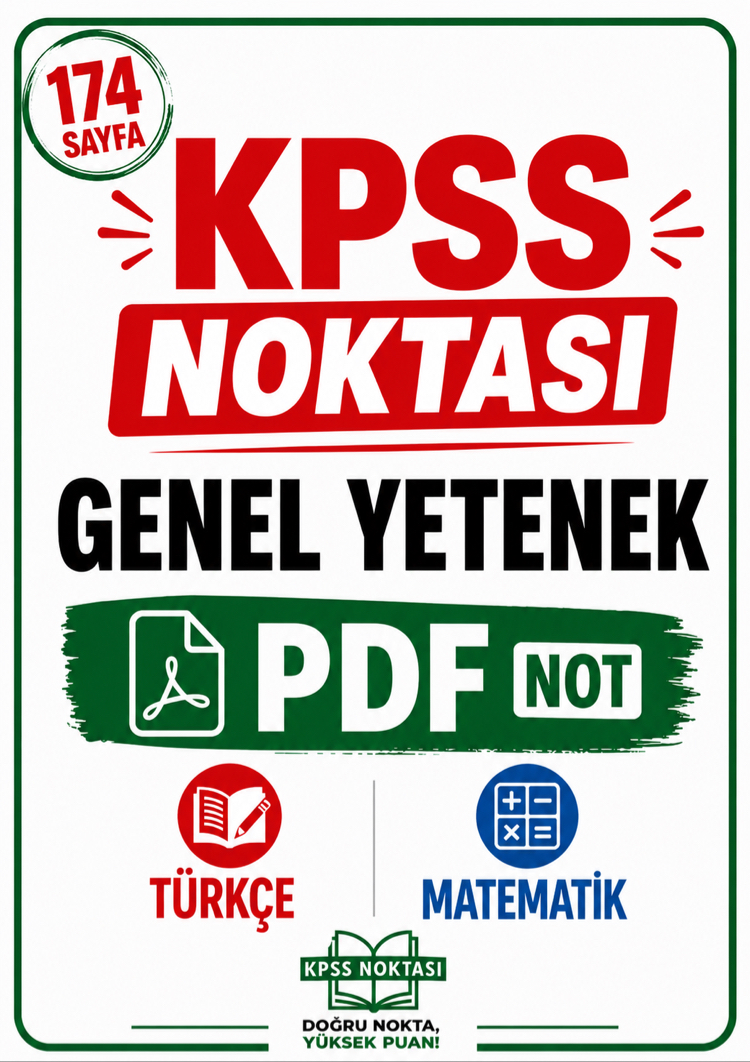 KPSS / AGS Genel Yetenek Pratik Konu Anlatımı PDF / DİJİTAL ( Kitap Değil )