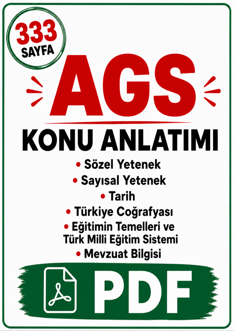 AGS Pratik Konu Anlatımı PDF / DİJİTAL ( Kitap Değil )