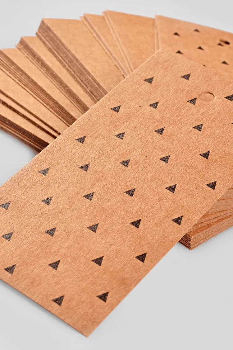 Üçgen Desenli Kraft Ürün – Paket – Ambalaj Etiketi
