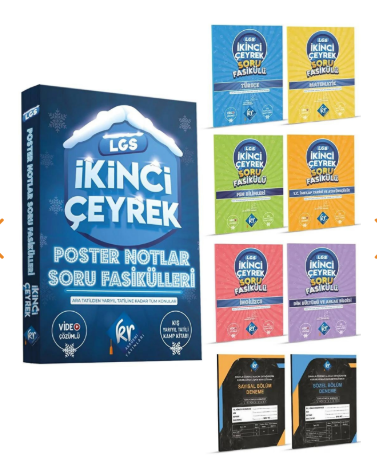 LGS İkinci Çeyrek Poster Notlar Soru Fasikülleri (2. Çeyrek) KR Akademi Yayınları