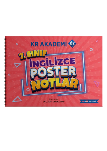 7. Sınıf İngilizce Poster Notlar Kr Akademi Yayınları