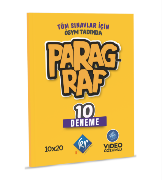 Tüm Sınavlar için Paragraf 10 Deneme Video Çözümlü KR Akademi Yayınları