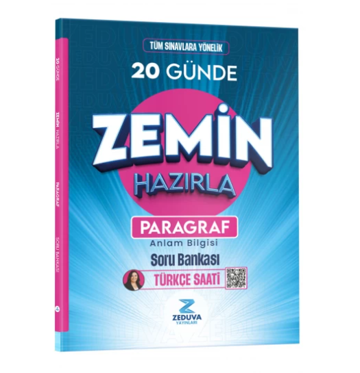 Zeduva Yayınları Türkçe Saati 20 Günde Zemin Hazırla Paragraf Anlam Bilgisi Soru Bankası