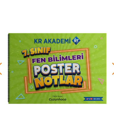 7. Sınıf Fen Bilimleri Poster Notlar Kr Akademi Yayınları