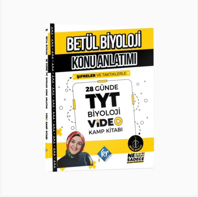 Betül Biyoloji Konu Anlatımı 28 Günde TYT Biyoloji Video Kamp Kitabı