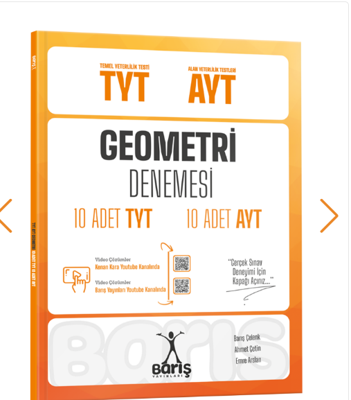 Barış Yayınları TYT-AYT Geometri Denemesi 10 Adet TYT 10 Adet AYT