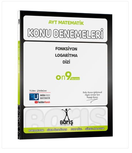 Barış Yayınları AYT Matematik Fonksiyon Logaritma Dizi Konu Denemeleri