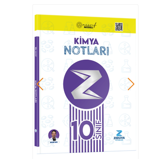 Meschemy Kimya 10. Sınıf Maarif Modeli Kimya Notları Zeduva Yayınları
