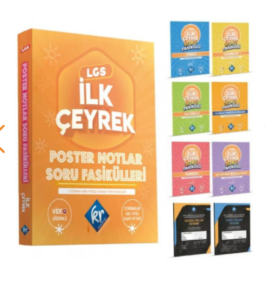LGS İlk Çeyrek Poster Notlar Soru Fasikülleri (1. Çeyrek) KR Akademi Yayınları