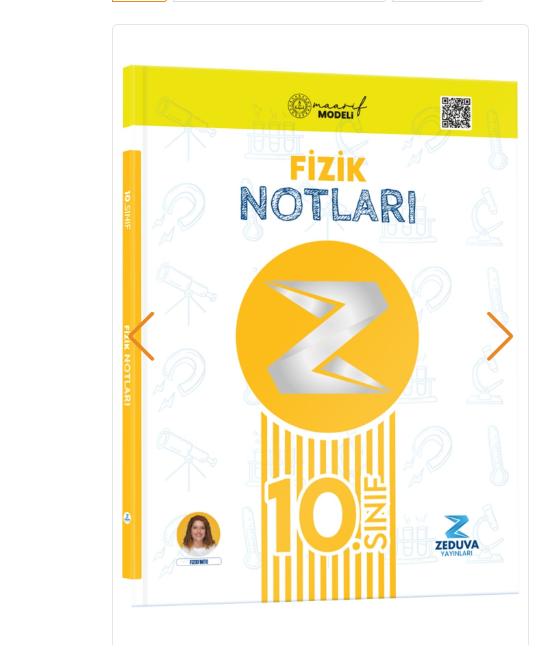Fizikfinito 10. Sınıf Maarif Modeli Fizik Notları Zeduva Yayınları