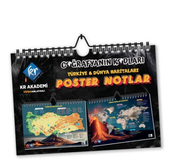 Coğrafyanın Kodları Türkiye ve Dünya Duvar Haritaları Poster Notlar