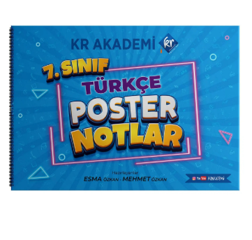 7. Sınıf Türkçe Poster Notlar Kr Akademi Yayınları