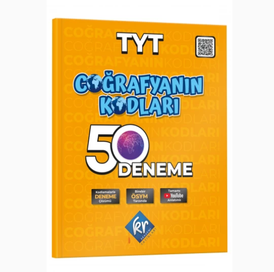 Coğrafyanın Kodları TYT Coğrafya Çözümlü 50 Deneme KR Akademi Yayınları