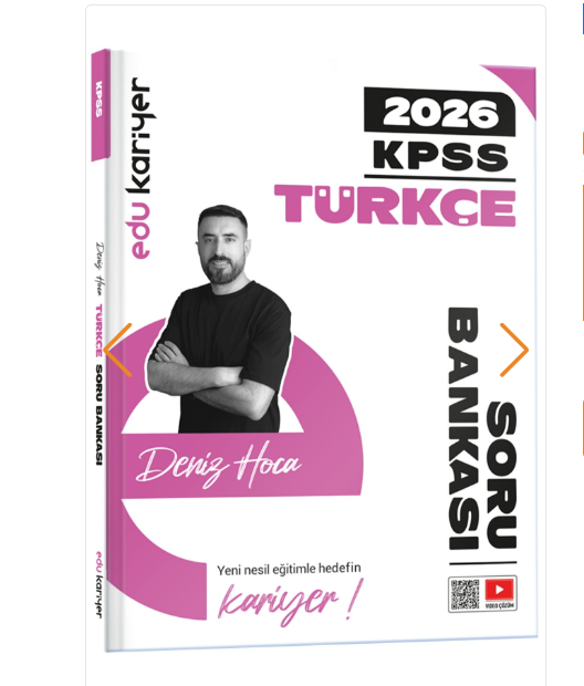 Edu Kariyer Deniz Hoca 2026 KPSS Türkçe Video Çözümlü Soru Bankası