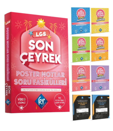 LGS Son Çeyrek Poster Notlar Soru Fasikülleri (4. Çeyrek) KR Akademi Yayınları