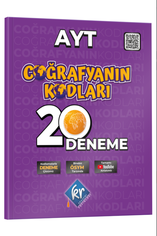 Coğrafyanın Kodları AYT Coğrafya Çözümlü 20 Deneme KR Akademi Yayınları