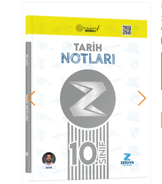 Soner Ardıç 10. Sınıf Maarif Modeli Tarih Notları Zeduva Yayınları