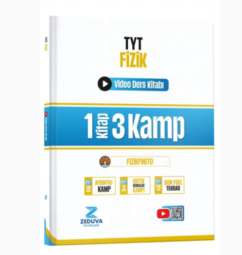 Zeduva Yayınları Fizikfinito TYT Fizik 1 Kitap 3 Kamp Video Ders Kitabı