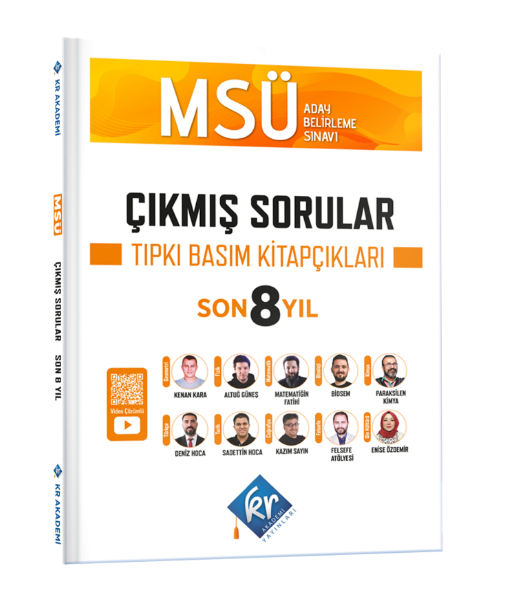 MSÜ Çıkmış Sorular Son 8 Yıl Tıpkı Basım Kitapçıkları KR Akademi Yayınları