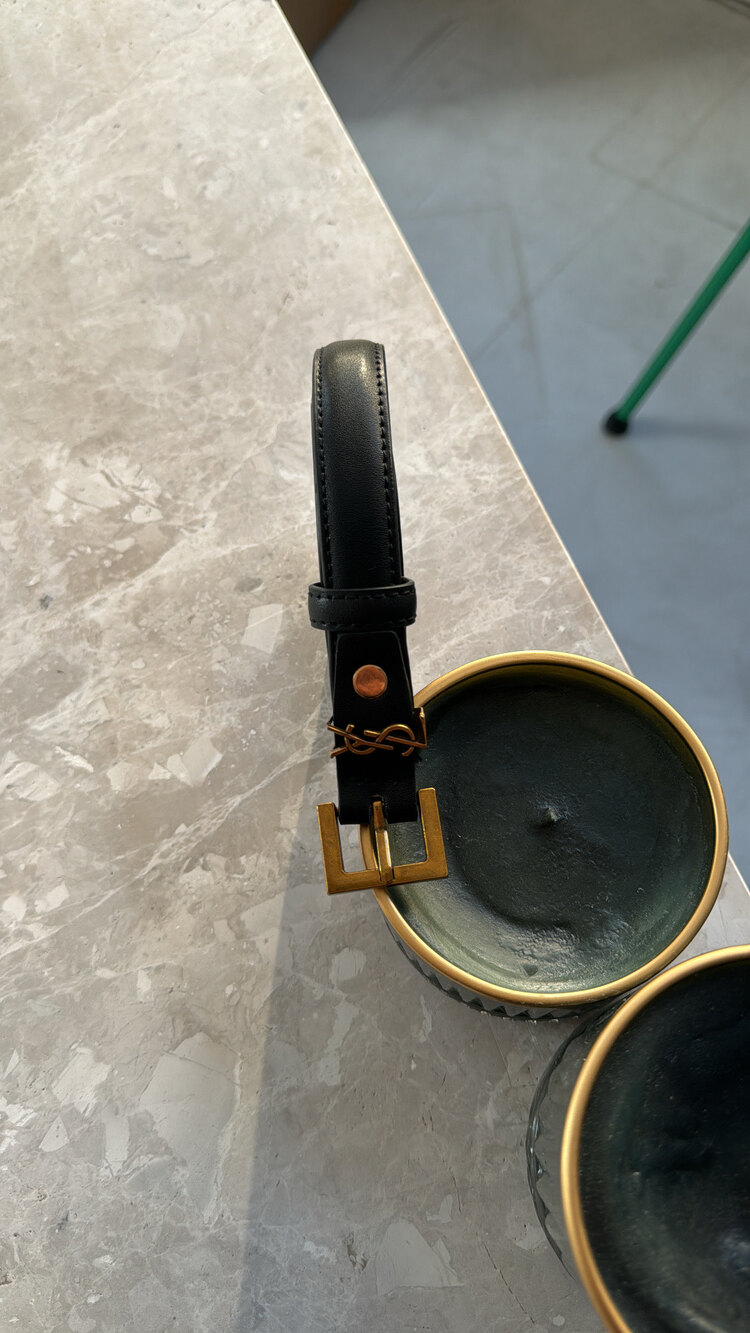 Ysl ince gold belt