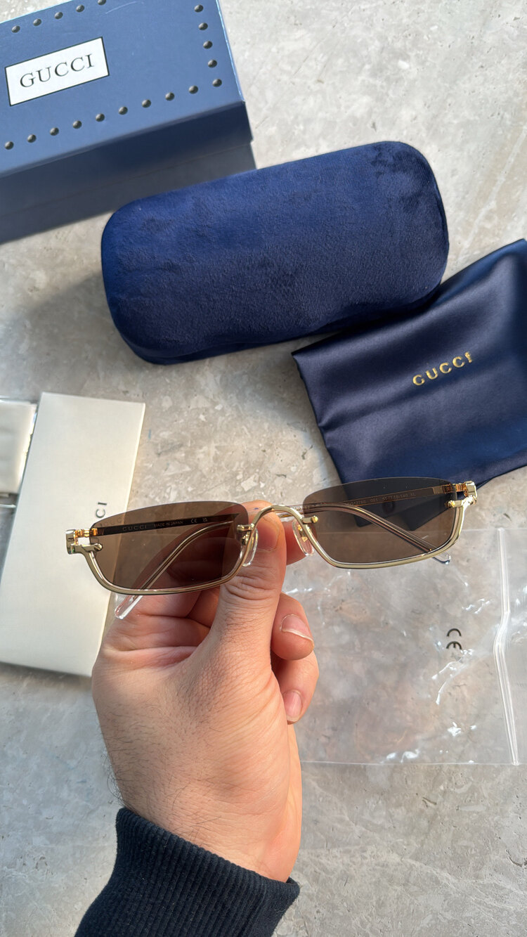 GUCCİ kahve cam ( Orıgınal )