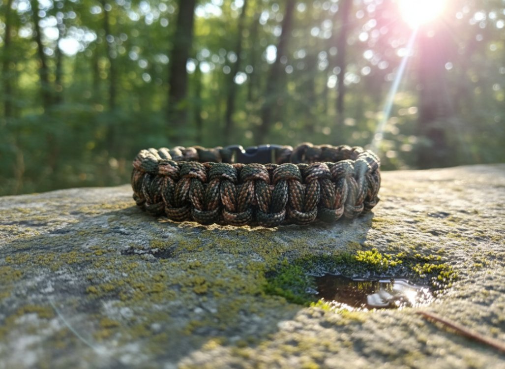 Askeri Kamuflaj Paracord Bileklik