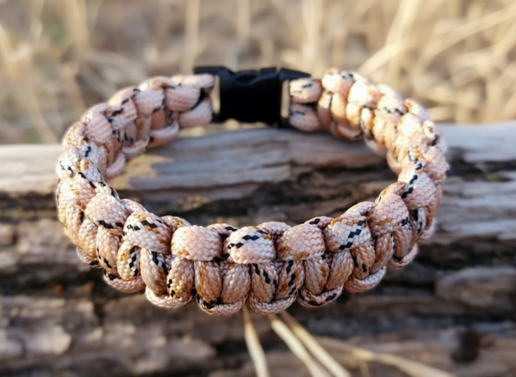 Yavruağzı Kırçıllı Paracord Bileklik