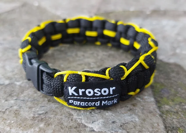 Siyah & Sarı Kenar Örgü Paracord Bileklik