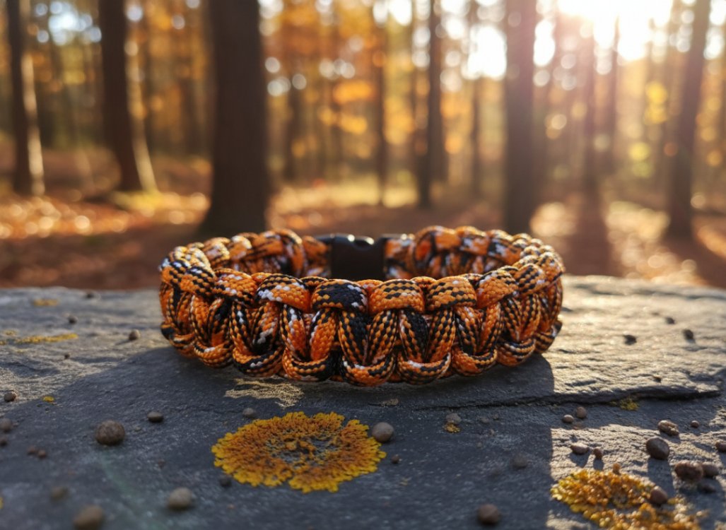 Turuncu Kırçıllı Paracord Bileklik