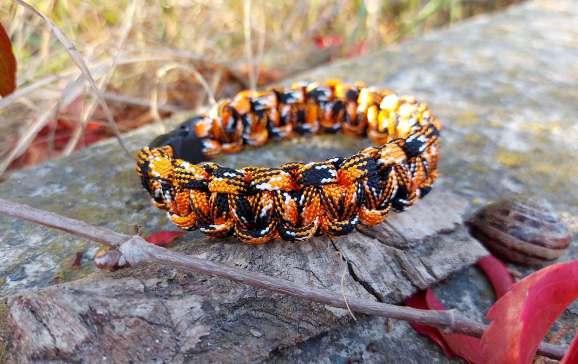 Turuncu Kırçıllı Paracord Bileklik