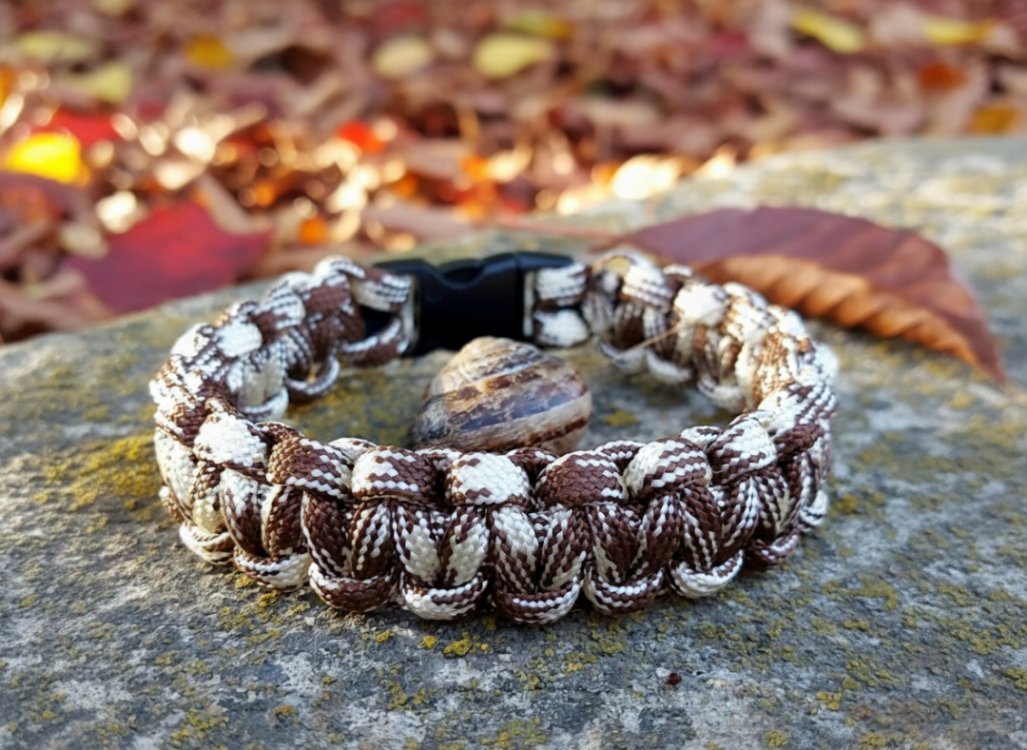Kahverengi Kamuflaj Paracord Bileklik
