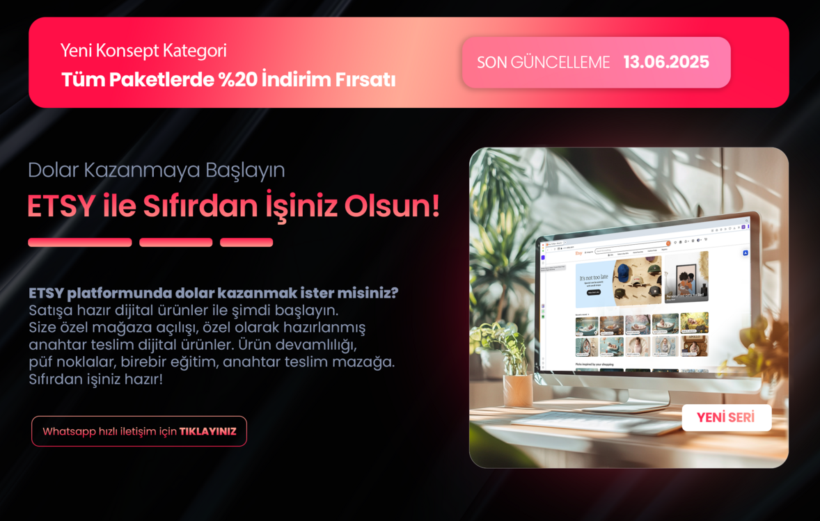 ETSY ile Dolar Geliriniz Olsun - Ultra Rahatlık Paketi