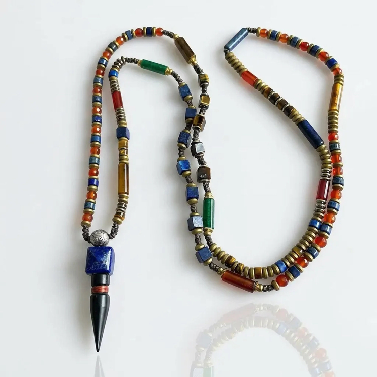 Lapislazuli akik tılsım kolye 