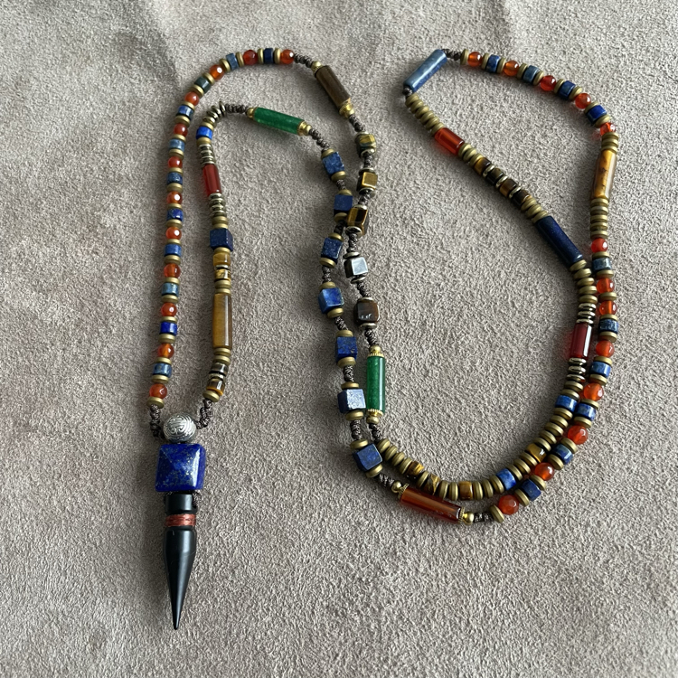 Lapislazuli akik tılsım kolye 