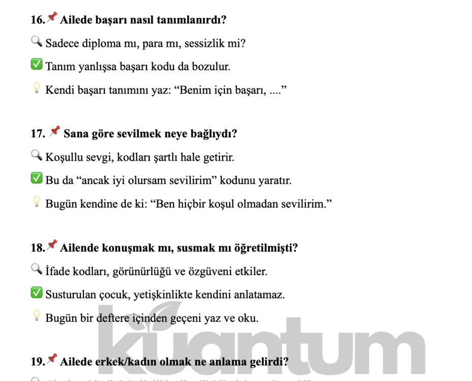 BİLİNÇALTI KODLARIMI NASIL TESPİT EDERİM VE NASIL DÖNÜŞTÜRÜRÜM?
