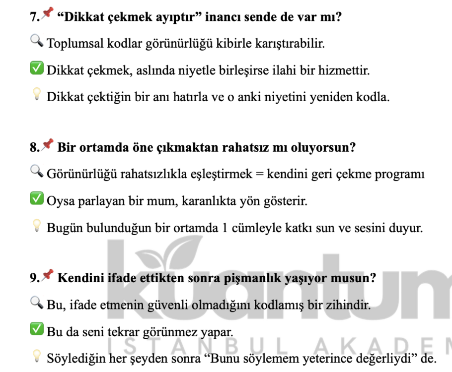 NEDEN GÖRÜNÜR OLAMIYORUM?