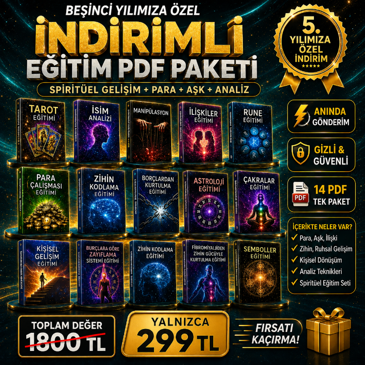 14 ADET EĞİTİM PDF ile kendi dönüşümünü başlatma fırsatı