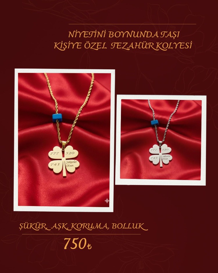 tezahür yonca kolye