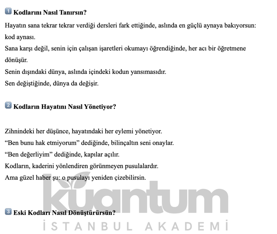 BİLİNÇALTI KODLARIMI NASIL TESPİT EDERİM VE NASIL DÖNÜŞTÜRÜRÜM?