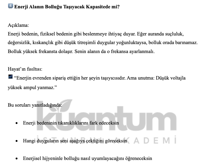 BOLLUK BEREKET NEDEN BENDE YOK?