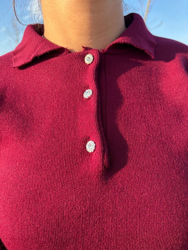 Bordo triko takım