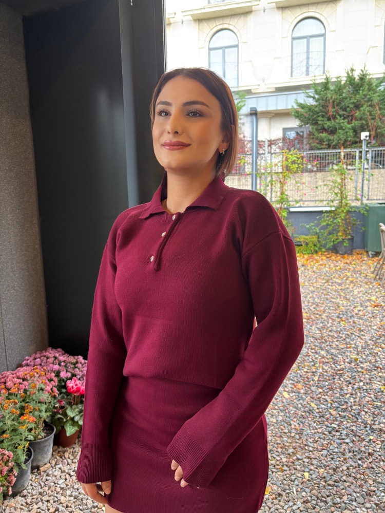 Bordo triko takım